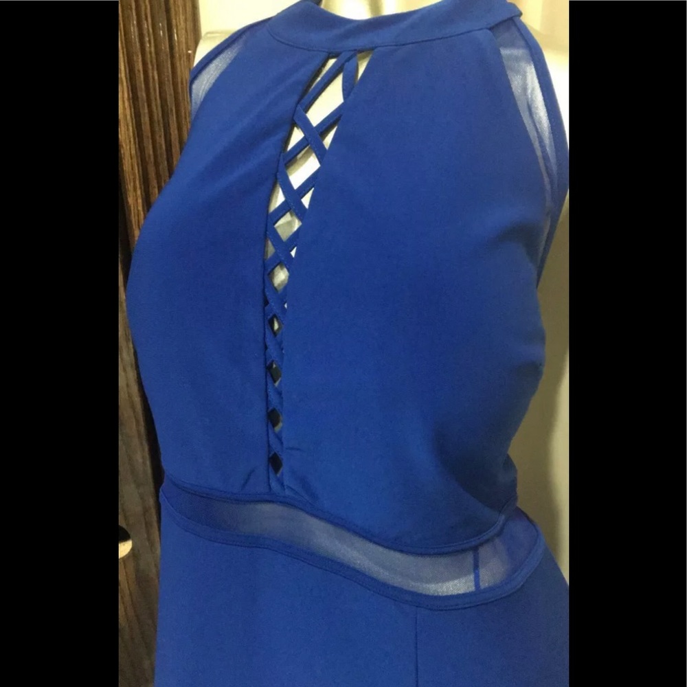 Women’s Formal Dresses Sexy Royal Blue Evening Gown Size 12 / 14 Blue Morgan Co - Picture 2 of 7